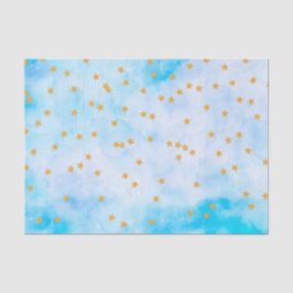 Glitter-stjärnor på marmorerad papper