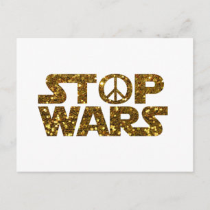 glitter stop krig vykort