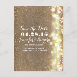 glitter stränger elegant chic spara för ljus meddelande vykort