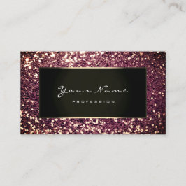 Glitter Stylist Mode Bloggare Guld Burgundy Blac Visitkort
