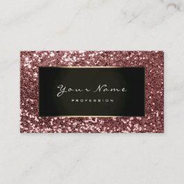 Glitter Stylist Mode Bloggare Guld Svarta Rosan Visitkort
