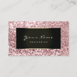 Glitter Stylist Mode Blogge Black Rosa ros Visitkort