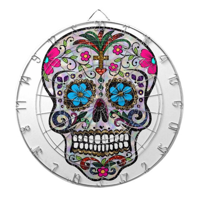 glitter Sugar Skull Darttavla (Framsidan)