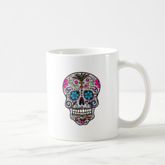 glitter Sugar Skull Kaffemugg (Höger)