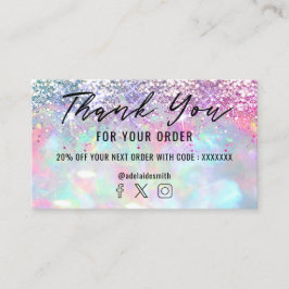 glitter, tack för affärskortet visitkort