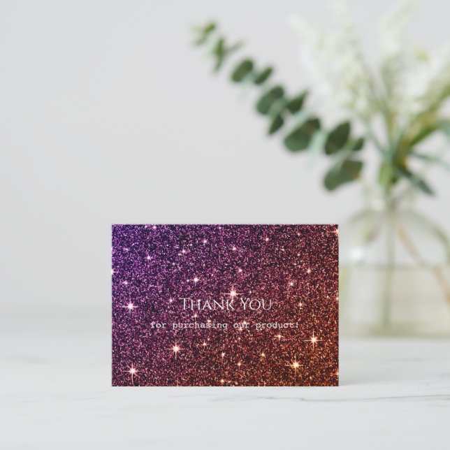 Glitter-Tack-kort för platt anteckning Anteckningskort (Stående Fram)