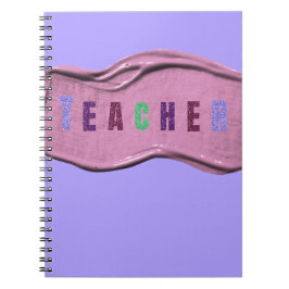 Glitter Teacher Colorful Letters Anteckningsbok