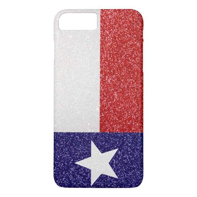 Glitter Texas flagga iPhone 7 fodral Case-Mate iPhone Skal (Baksida)