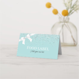 Glitter Tiffany food label card Placeringskort