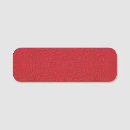 Glitter Tomato Red Namn bricka-etikett - Anpassade Namnbricka