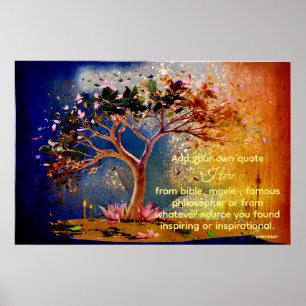 *~* Glitter Träd Artsy Etheral DIY Quote AP81 Poster