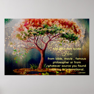 *~* Glitter Träd Unik Etheral DIY-offert AP81 Poster