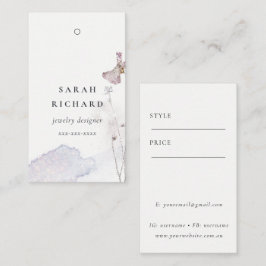 Glitter tryckta flödor minimalt enkelt Prist Märkr Visitkort