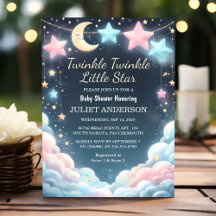 Glitter Twinkle Twinkle Little Star Baby Shower