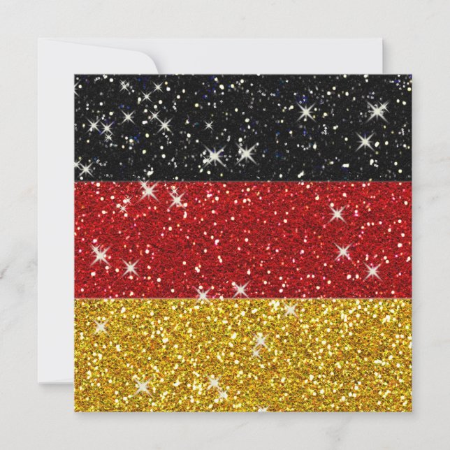 Glitter Tyskland Flagga med miniatyrdiagram (Framsida)