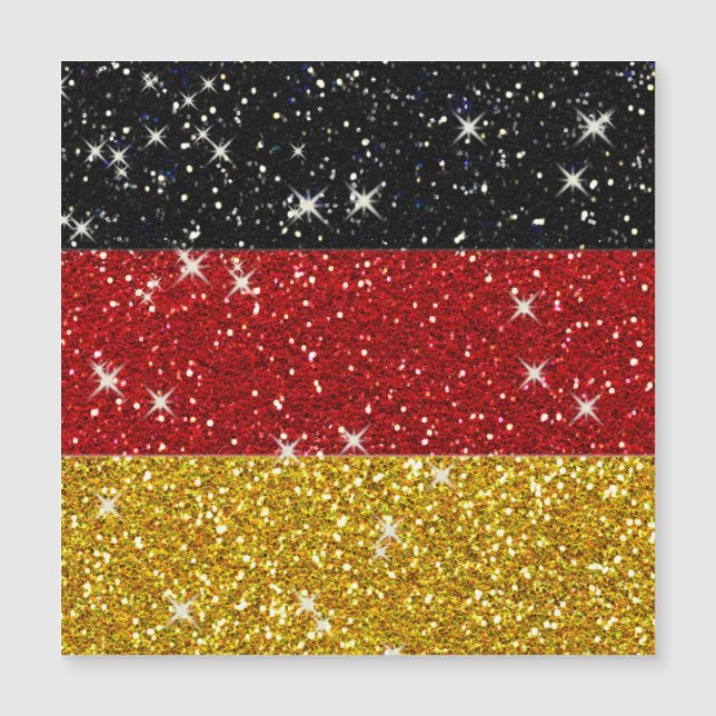 Glitter Tyskland Flagga med miniatyrdiagram (Framsida)