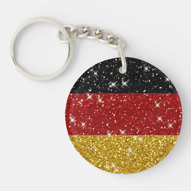 Glitter Tyskland Flagga med miniatyrdiagram (Framsidan)