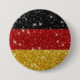 Glitter Tyskland Flagga med miniatyrdiagram Knapp