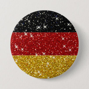 Glitter Tyskland Flagga med miniatyrdiagram Knapp
