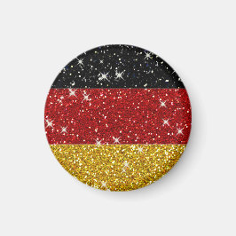 Glitter Tyskland Flagga med miniatyrdiagram Magnet