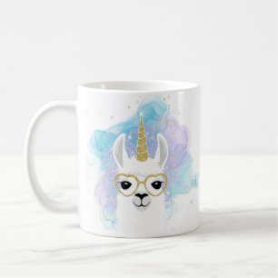 Glitter Unicorn Llama Mugg
