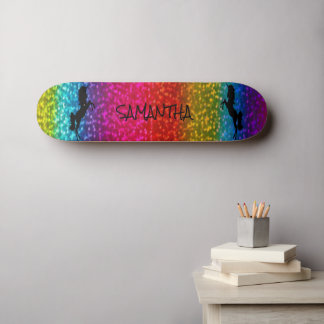 Glitter Unicorn Mini Skateboard Bräda 18,5 Cm