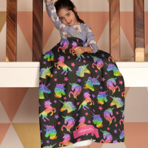 Glitter Unicorn Rainbow Mönster med första Namn