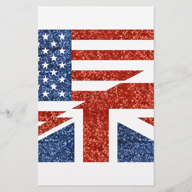 glitter usa uk brevpapper (Framsida)