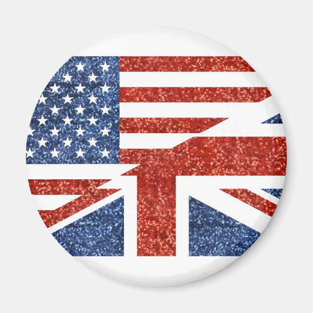glitter usa uk magnet (Framsidan)