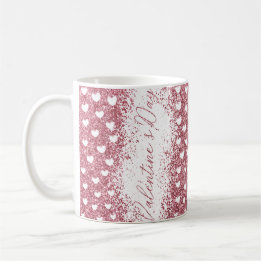 Glitter Valentines day Kaffemugg