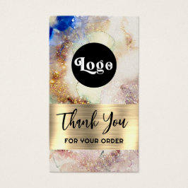 Glitter, vattenfärg och guld-folie, paket visitkort