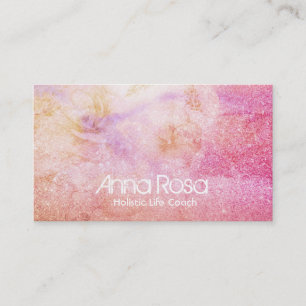 *~* Glitter vattenfärgsblomma i Guld Lavender Pea Visitkort