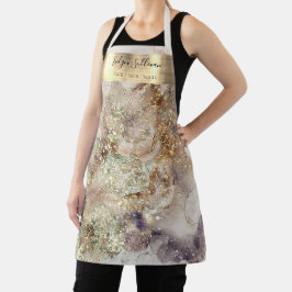 Glitter vattenfärgsfaux folie apron