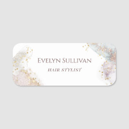 Glitter vattenfärgsformer namn bricka namnbricka