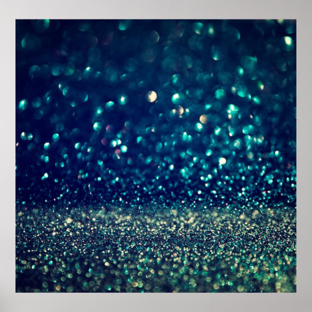 glitter vintage ljus, guld, silver, b poster (Framsidan)