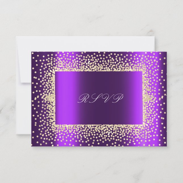 Glitter Violet Amethyst Guld OSA Krystal (Framsida)