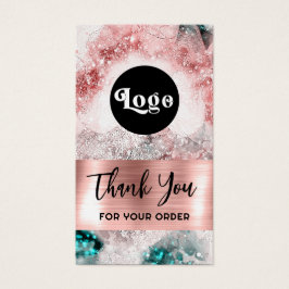 Glitter Watercolor Ro Gold Foil Paket Infoga Visitkort