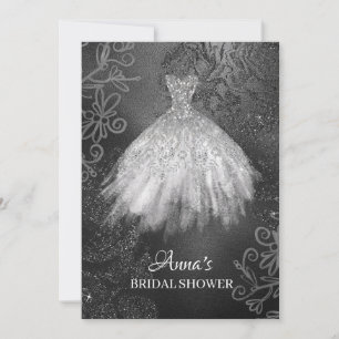 *~* Glitter White Möhippa Dress Möhippa Gown Showe Inbjudningar
