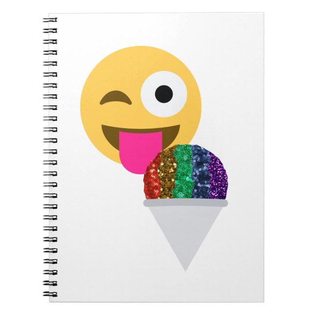 glitter wink emoji anteckningsbok (Framsidan)