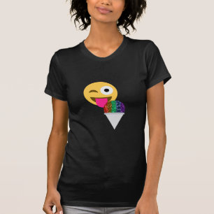 glitter wink emoji tee