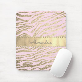 Glitter Zebra tryck på Rosa  Musmatta