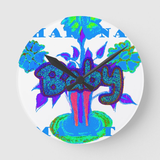 Glitterbaby Hakuna Matata gifts.png Rund Klocka (Framsida)