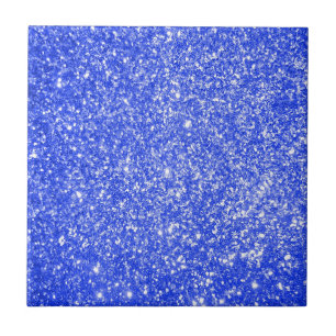 Glitterblått Kakelplatta
