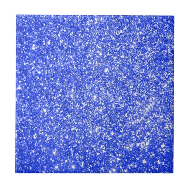 Glitterblått Kakelplatta (Framsidan)