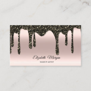 Glitterdropar Elegant Professionell Roséguld Visitkort
