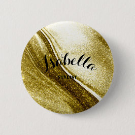 Glittered Guld Button Gift Knapp