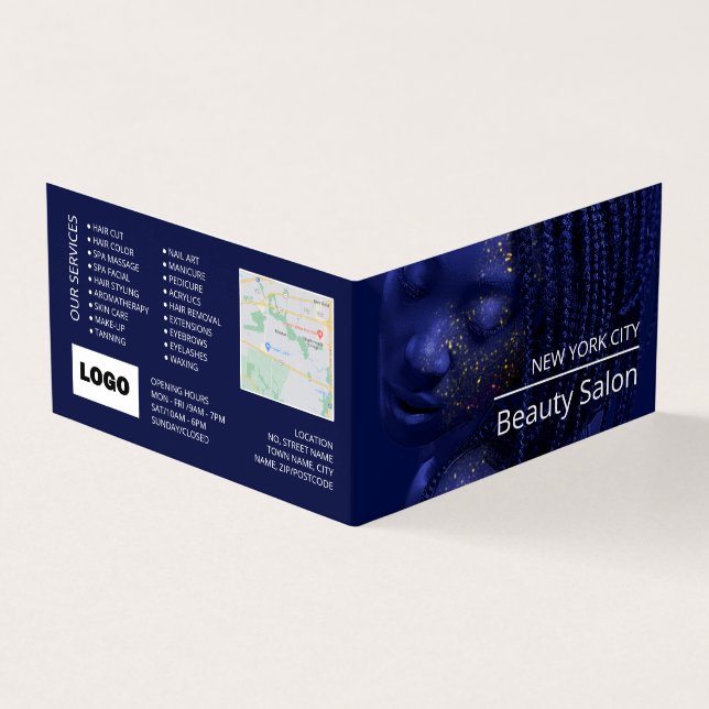 Glittered Model, Beautician, Loyalty Card. Visitkort (Utsida)