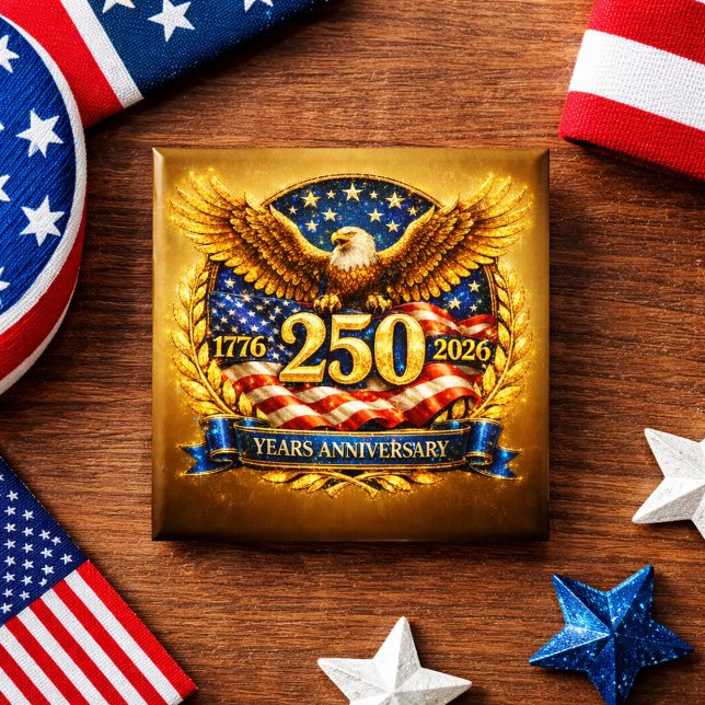 Glittered Semiquincentennial Eagle Emblem Knapp (Skapare uppladdad)