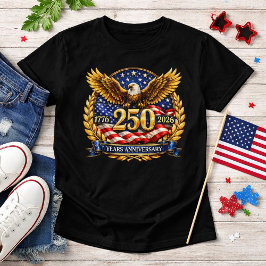 Glittered Semiquincentennial Eagle Emblem  T Shirt