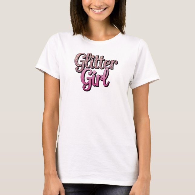 "Glitterflickan" T Shirt (Framsida)